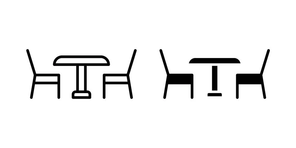 Restaurant table icon vector design. EPS10 Illustrazione stock