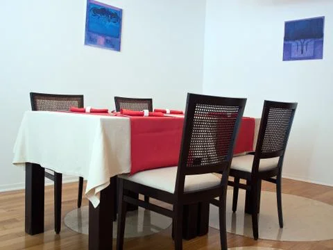 Restaurant table 库存照片