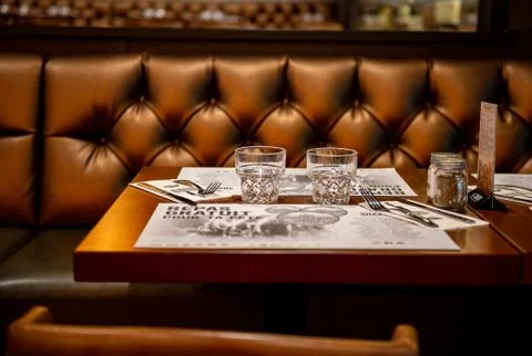 Restaurant table Stock Photos