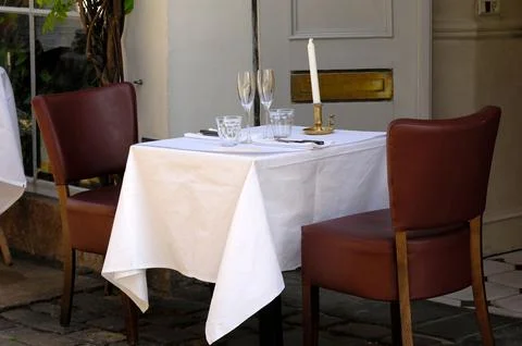 Restaurant table Foto stock