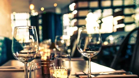 Restaurant table set 4K Stock Footage 50552187