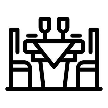 Restaurant table set for romantic dinner date Illustrazione stock