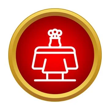 Restaurant table setting offering fine dining experience icon Stock Illustration