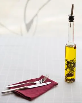 Restaurant table setting Stock Photos