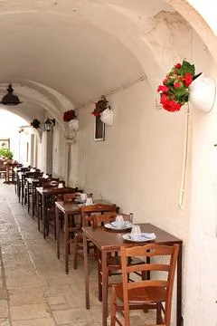 Restaurant tables Stock Photos