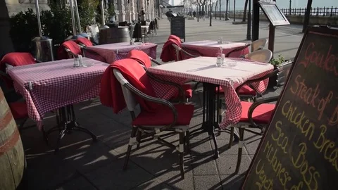 Restaurant terrace Stock Footage 70606392