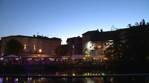 Restaurant terrace night Video stock 31535989