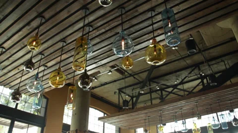 Restaurant tilt down Stock Footage 35409646