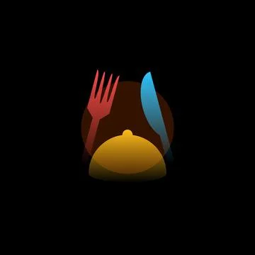 Restaurant. Vector icon in gradient style. Editable illustration Stock Illustration