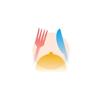 Restaurant. Vector icon in gradient style. Editable illustration Stock Illustration