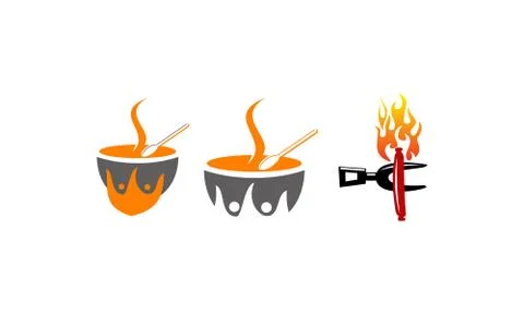 Restaurant Vector Template Set Stock-Illustration