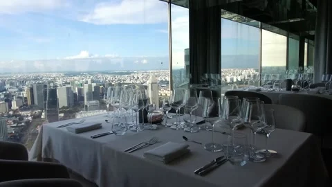 Restaurant with a View in Singapore Stock Footage 131284947