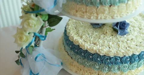 Restaurant. Wedding cake. Video stock 51448545