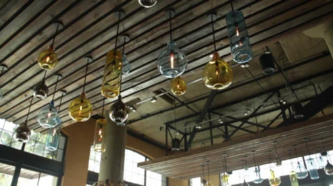 Restaurant wide tilt down Stock Footage 35409120