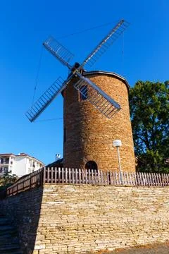 Restaurant Windmill is authentic place for resting tourists. Stock Photos