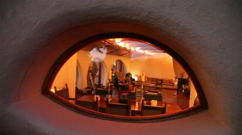 Restaurant Window Stock Footage 40814723