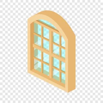 Restaurant window frame icon, isometric 3d style Illustrazione stock