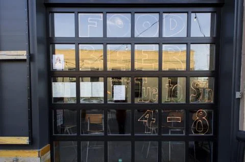 Restaurant window Stock Photos