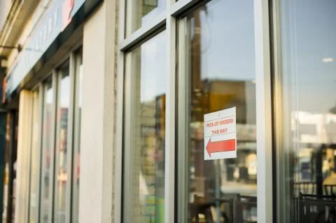 Restaurant window Stock Photos