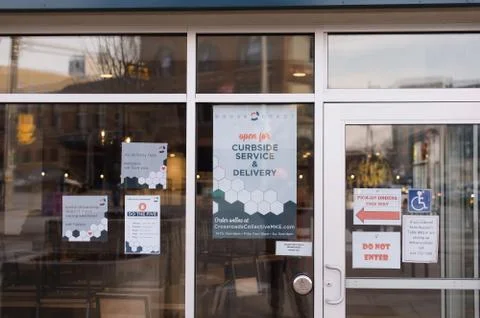 Restaurant window Stock Photos