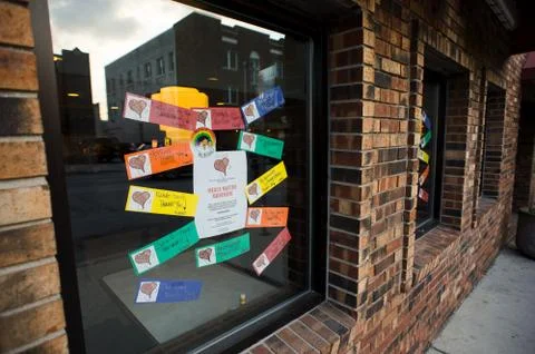 Restaurant window Stock Photos