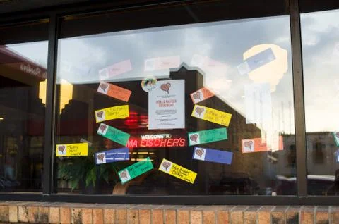 Restaurant window Stock Photos