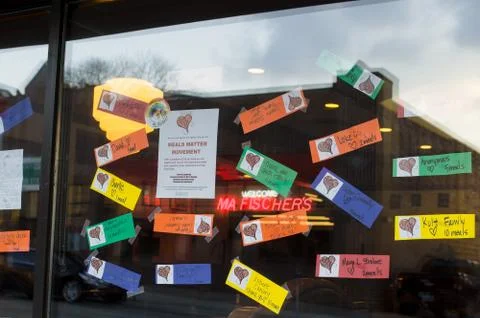 Restaurant window Stock Photos