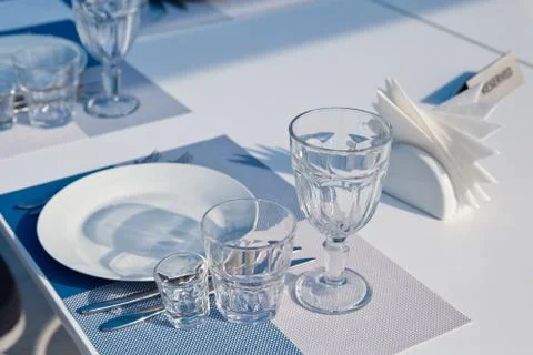 Restaurant without visitors. Stock Photos