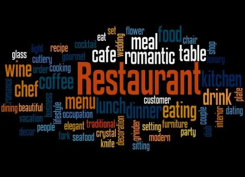 Restaurant, word cloud concept イラスト素材