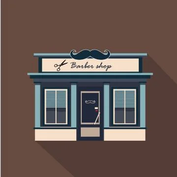 Restaurants and shops facade, storefront vector detailed flat Ilustración de archivo