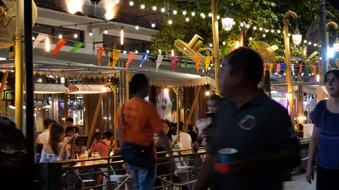 Restaurants in Bangkok Stock Footage 119789026