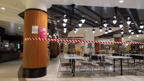 Restaurants closed in Brisbane during lockdown in Australia Stock Footage 151433457