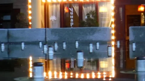 Restaurant's reflection Stock Footage 246760059