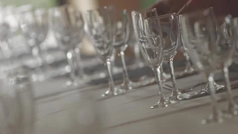 Restaurant,table,glasses 스톡 동영상 233365251