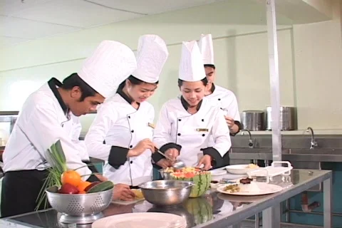 Restaurent Kitchen Stock Footage 125043