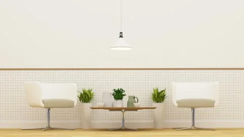 Restaurnat  or cafe - 3D Rendering Stock Illustration