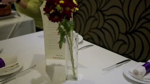Resteraunt set table Stock Footage 167269922