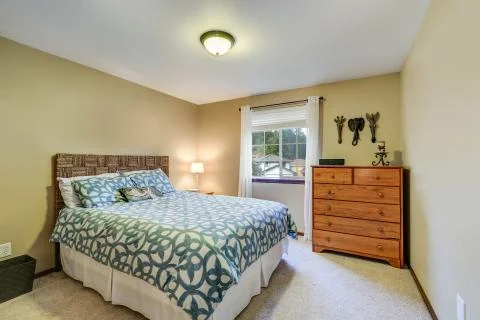 Restful bedroom Stock Photos