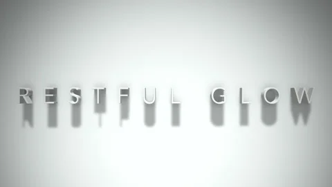 Restful glow 3D title animation white text on a white background Vídeos de archivo 299822288