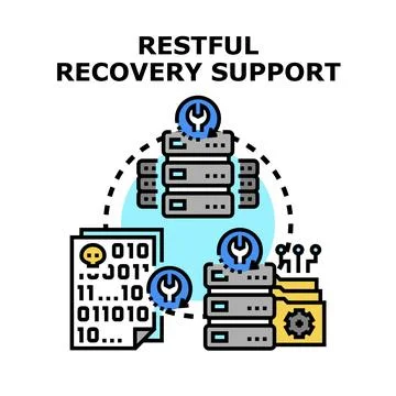 Restful recovery support for data management service Stock Illustration