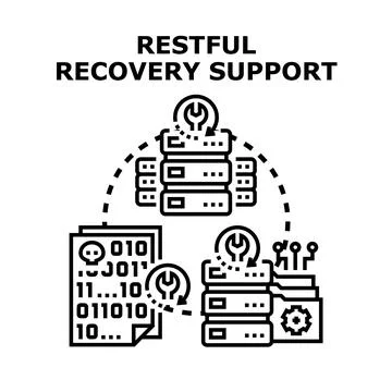 Restful recovery support for data management service Stock Illustration
