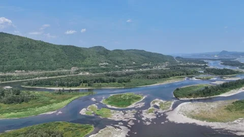 Restigouche River by Tide Head, NB Stock Footage 339803882