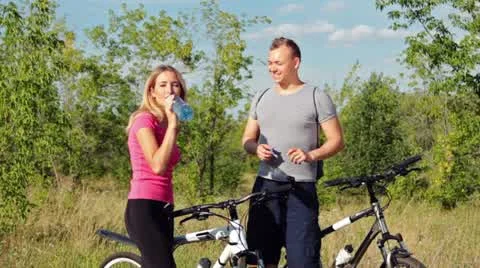 Resting after biking 库存影片 11440198