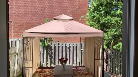 Resting Area In Backyard Stock Footage 135949538