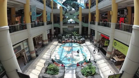A resting area in Centro Comercial Colombo Stock Footage 202262245