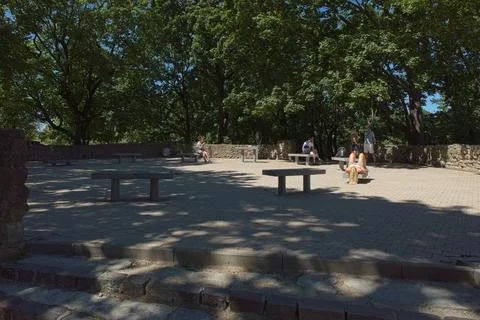 Resting area in park. Stock Photos