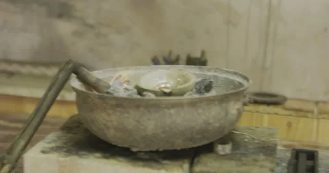 Resting Blow Torch in pot Stock Footage 141368191