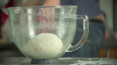 Resting Bread Dough in a Bowl Stock Footage 66980329