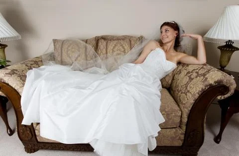 Resting bride Stock Photos