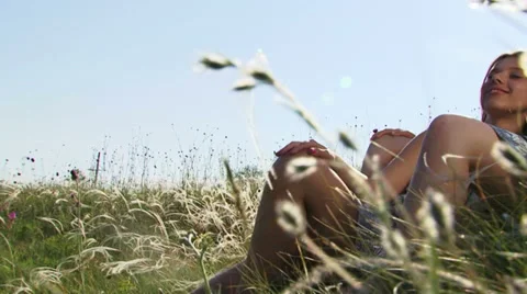 Resting in a field Stock Footage 33867133